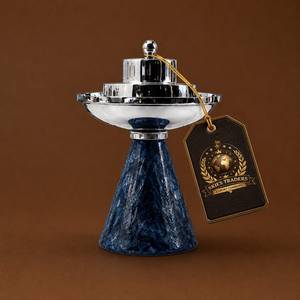 Brûleur d'encens de luxe en métal avec base en marbre, pour Bakhoor et Oud arabe, support d'aromathérapie moderne pour table, vente en gros - Product Image 5