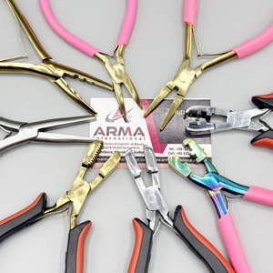 Pinzas Profesionales de Acero Inoxidable para Extensiones de Cabello, Pinzas Planas de Fusión con 3 Orificios y Punta Serrada, Herramienta Multifunción de Grado Quirúrgico - Product Image 2