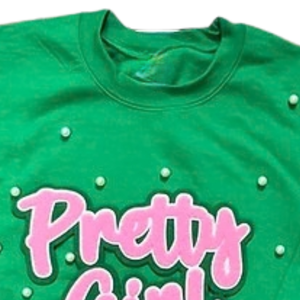   Sudadera Bonita 2.0 con Perlas Verdes para Mujer, Sudadera con Cuello Redondo Adornada, Manga Larga, Estampado Gráfico, Ropa Casual de Calle - Product Image 4