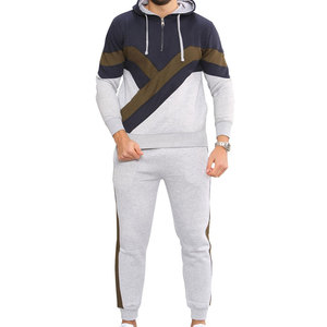 Ensemble de survêtement deux pièces pour homme, best-seller de l'hiver, à capuche, uni, léger, décontracté, pour le sport, l'entraînement et les activités de plein air - Product Image 1