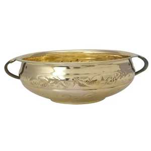 Bol en métal artisanal majestueux et enchanteur avec finition polie, design oriental pour la décoration d'occasions de mariage - Product Image 1