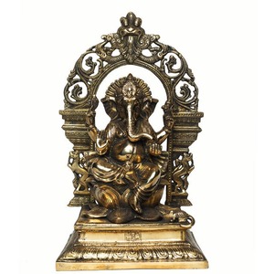 Estatua de Radha Krishna de Estilo Moderno Vintage, Chapada en Oro, de Latón, Muy Solicitada, para Sanación Espiritual y Regalos Corporativos - Product Image 5
