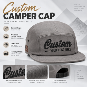 Gorra de 5 Paneles Personalizada con Logotipo Bordado, Cierre de Hebilla Metálica, Etiqueta, Fabricante Vietnamita, OEM, ODM, Gorra de Estilo Urbano para Exteriores - Product Image 6