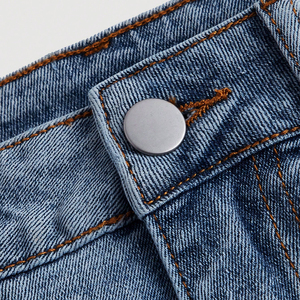 2026 High Waist Pleated Denim Skirts for Women Raw Hem A-<b>Line</b> Mini <b>Jean</b> Skirt Wholesale Custom Logo Skirt - Product Image 4