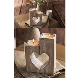Porte-bougie décoratif en bois pour décoration de mariage, fêtes de mariage, événements - Product Image 3