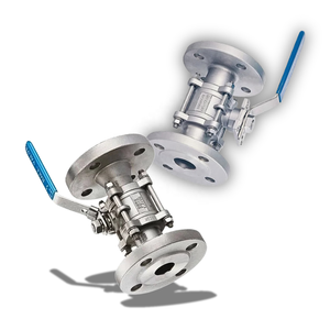 Vannes à boisseau sphérique manuelles à bride de 2'' (SS316/SS323L) pour gaz/eau/huile -20°C~200°C ZT-F601 avec joint PTFE/RPTFE, OEM Taïwan - Product Image 2