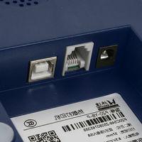 Imprimante thermique de reçus et d'étiquettes POS P20 Mini 58 mm couleur bleu marine avec USB+BT, prise en charge des codes-barres noir et blanc, en stock