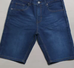 Shorts en jean personnalisés pour hommes de haute qualité, respirants, confortables, style décontracté, coupe droite, tricotés, écologiques, délavage clair - Product Image 3
