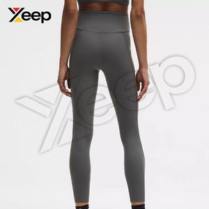 กางเกงเลกกิ้งสำหรับผู้หญิงแบบเต็มตัว ทนทาน เอวยางยืดเรียบง่าย เอวสูง รุ่น XC-WL-14 ซับเหงื่อ แห้งเร็ว - Product Image 2