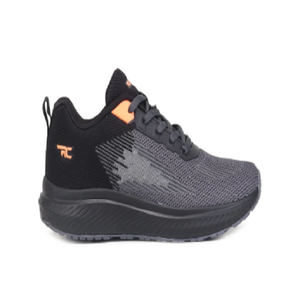 Chaussures de course noires en graphite pour hommes, baskets athlétiques basses à lacets, respirantes, confortables et amorties - Product Image 4