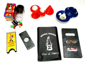 <b>Magic</b> Trick Close-Up <b>Magic</b> Kit for Kids - <b>Set</b> of 5 Tricks | Ball & Vase, Card Frame, Egg to Hen, Coin Vanish Case, Dice Automize - Product Image 1