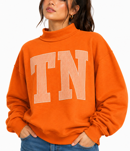 Custom Reversible Women’s Mock Neck <b>Sweatshirt</b> <b>Oversized</b> Plus Size <b>Vintage</b> Winter Casual Pullover Wholesale - Product Image 1