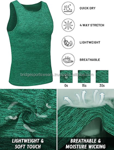 Sous-vêtement sans manches pour homme, personnalisé, respirant, polyester/coton, coupe ajustée, été - Product Image 3