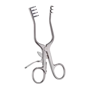 Retractor Weitlaner de 5.5 Pulgadas, Punta Roma, 3x4 Puntas, Instrumentos Quirúrgicos Veterinarios de Acero Inoxidable, Certificación CE Clase I, 3 Años de Garantía - Product Image 1