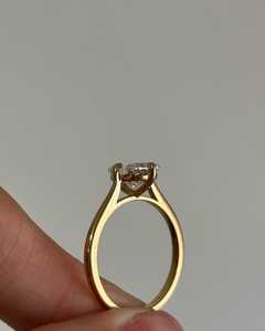 Cushion Cut Lab Grown Diamond Engagement <b>Ring</b> 14K Gold 2Ct Solitaire Four Prong <b>Plain</b> Band Modern Bridal Wedding <b>Rings</b> Wholesale - Product Image 3