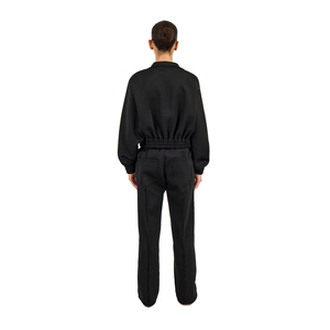 Conjunto Deportivo de 2 Piezas para Mujer, Color Negro, Estilo Hip Hop, Corte Regular, Transpirable, con Capucha, Largo hasta la Rodilla, Tejido de Punto, Spandex/Poliéster, Otoño - Product Image 2