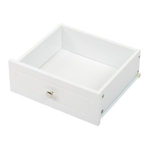 Comodino Grande in Stile Country con Tre Cassetti 45*38*63cm, Tavolino da Notte Bianco - Product Image 3