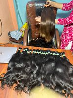 Precio de Fábrica al por Mayor, Sin Impuestos, Extensiones de Cabello Virgen Vietnamita Grado No Remy, Liso Extremo, Tejido Doble a Máquina, Todos los Colores
