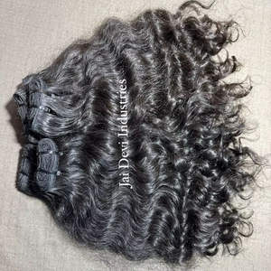 Extensions de cheveux humains indiens vierges bruts de haute qualité 100 % naturels, en gros, non traités, doux, soyeux, brillance naturelle - Product Image 1