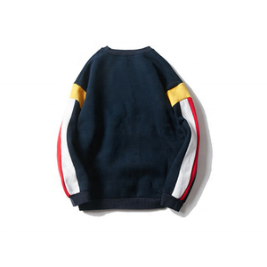 เสื้อกันหนาวแบบสวมหัวมีฮู้ดสำหรับผู้ชายและผู้หญิง,เสื้อขนแกะคอกลมสีตัดกันมีฮู้ดแบบแยกชิ้น - Product Image 3