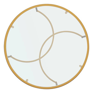 Round Shape Coffee <b>Table</b> <b>with</b> Toughened Glass and Steel Frame <b>with</b> Golden Electroplating - Product Image 4