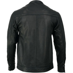 Camisa de Cuero de Cabra SAMROZ SPORTS para Hombre, Cuello Alto, Estilo Casual, Color Negro, con Doble Cierre - Product Image 2