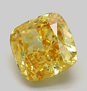 1.33 Carat Fancy Vivid Yellow VVS2 Square <b>Cushion</b> Cut Lab Grown Diamond IGI Certified CVD Loose Stone for <b>Statement</b> Jewelry - Product Image 5