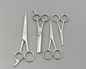 Professional 4x <b>Barber</b> Scissor <b>Set</b> Hair Cutting Thinning Trim Beard Mustache Nose stainless steel Salon Products - Product Image 2
