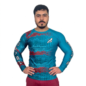 Nueva Camiseta de Protección Solar para Hombre, Camiseta de Surf Transpirable de Compresión de Manga Larga, Ropa de Protección Solar Rush Gurads - Product Image 4