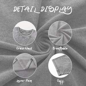 Oversized Graphic Tshirts for Men Acid Wash Los <b>Angeles</b> Vintage Tees Streetwear Baggy Cotton Shirts Casual <b>Tops</b> - Product Image 6