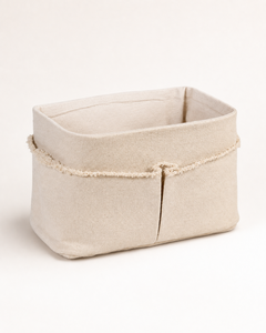 Organic Cotton Canvas <b>Storage</b> Basket 390 GSM GOTS Certified <b>Laundry</b> Bin Home Organizer Wholesale OEM ODM Private Label Supplier - Product Image 2