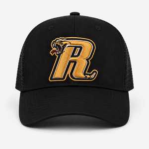 Custom Embroidered Black Mesh Trucker <b>Cap</b> with 3D 6 Panel Black Trucker <b>Hat</b> Summer Wear Trucker <b>Cap</b> for Sports and Casual Wear - Product Image 1