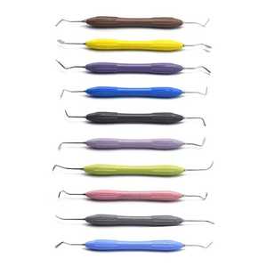 Instruments de restauration et de remplissage dentaire en composite, 10 pièces avec manche en silicone, par Dentavex - Product Image 2