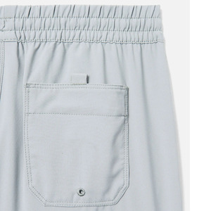 Shorts de Playa para Hombre, Color Gris Claro, de Secado Rápido, con Cordón en la Cintura y Bolsillos, Traje de Baño Tejido de Color Sólido, Corte Medio - Product Image 5