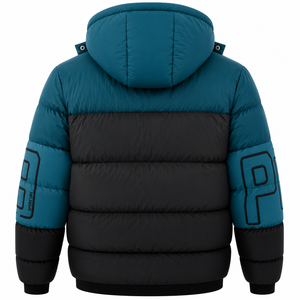 QUBA FASHION 2026 Nouvelle Collection – Doudoune Homme Personnalisée en Toile Color Block Coupe-Vent Écologique Rembourrée à Capuche Grande Taille pour l'Hiver - Product Image 6