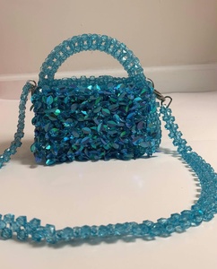 Bolso de Mano Personalizado con Bordado y Cuentas, Estilo Boho de Lujo, de Algodón Impermeable y Duradero, Lavable a Mano, con Botón, para el Día de San Valentín - Product Image 1