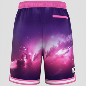 Shorts de basketball pour hommes personnalisés, respirants, à séchage rapide, logo personnalisé, tissu en polyester/coton, taille élastique, poche latérale - Product Image 2