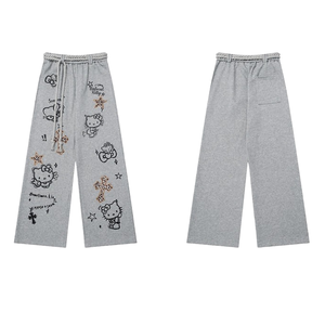 Pantalones Deportivos Holgados de Diseño Casual para Mujer, Pantalones Cargo de Pierna Ancha de Alta Calidad para Verano - Product Image 2