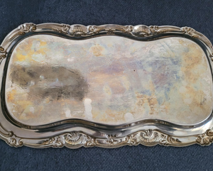 Handmade Silver Design Serving <b>Tray</b> Food Platter Gold Metal Handmade Design Decorative <b>Tray</b> <b>for</b> Home <b>Decor</b> Office & bar Use - Product Image 1