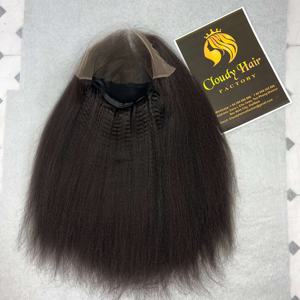 CDYHAIRVN Perruques en cheveux humains lisses et bouclés sans colle, longueur 20 pouces, 300 grammes, mèches de cheveux naturels vietnamiens - Product Image 2
