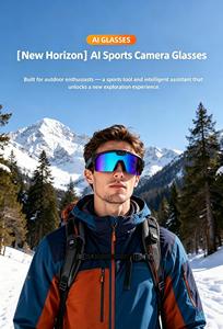 Q01 Sports Smart Glasses with Anti-Shake Stabilization 8MP Camera Real-Time Translation AI Object Recognition 4K POV Vlogging - Product Image 2