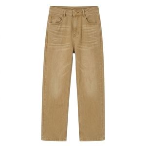 Jeans Boyfriend Homme Coupe Ample en Denim Délavé Léger – Style Décontracté Streetwear - Product Image 3