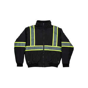 Chaqueta Bomber Personalizable para Personal de Seguridad, Impermeable, Resistente al Viento ANSI/EN Clase 1, Uniforme de Guardia de Oficina con Logotipo Personalizado - Product Image 4
