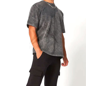 dyed faded wash <b>drop</b> shoulder casual fashion summer wear <b>Acid</b> Wash T Shirt Heavyweight Cotton Oversized Fit - Product Image 6