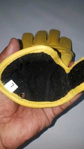 Guantes de cuero de piel de cabra amarilla 2025, guantes de trabajo de seguridad de utilidad con estilo mecánico en vivo, venta al por mayor para uso en exteriores - Product Image 3