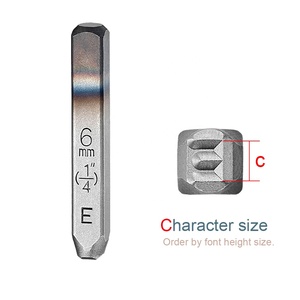 Kit de tampons en acier pour lettres et chiffres de 2,5 mm, outils de marquage métallique industriels, outils de poinçonnage - Product Image 1