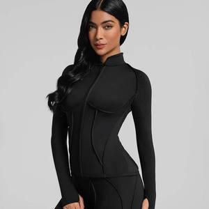 Wholesale Summer Sun Protection Women Tight Zipper Loose <b>Gym</b> Outdoor Fitness Coat Running Sports Yoga <b>Jacket</b> - Product Image 3