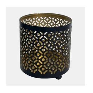 Portavelas metálico personalizado de alta calidad con acabado cepillado para decoración del hogar, contenedor de velas redondo de metal de lujo hecho a mano. - Product Image 4