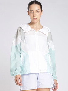 Veste coupe-vent légère froissée pour femme avec fermeture éclair colorée sur le devant, ensemble de vêtements de sport décontractés pour la course en plein air et l'entraînement - Product Image 4