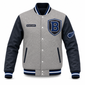 Chaqueta Varsity de Invierno para Hombre, Estilo Urbano, 440 Gramos, Lana, Bordado Chenille, Parches, Chaqueta Letterman - Product Image 4